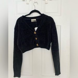 Urban outfitters cropped button sweater